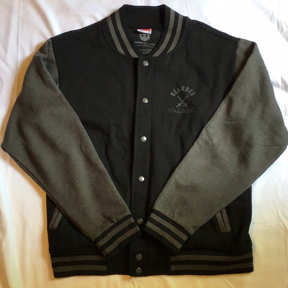 Men’s Bearded Villains varsity jacket